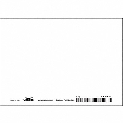 CONDOR 486U32 Safety Sign 5 inx7 in Vinyl