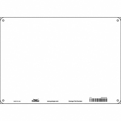 CONDOR 486U42 Safety Sign 10 inx14 in Aluminum PK10