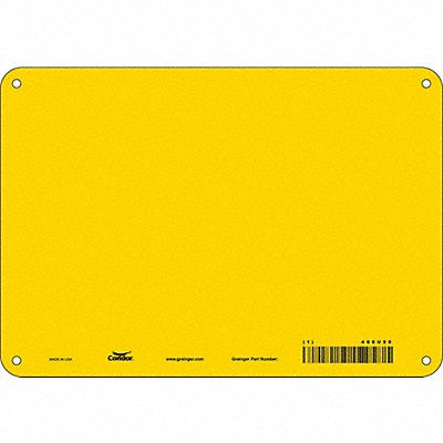 CONDOR 486U50 Safety Sign 7 in x 10 in Aluminum