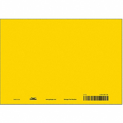 CONDOR 486U70 Safety Sign 7 in x 10 in Vinyl