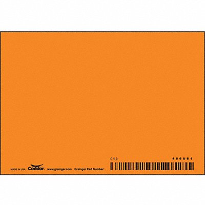 CONDOR 486U81 Safety Sign 3.5in x 5in Aluminum