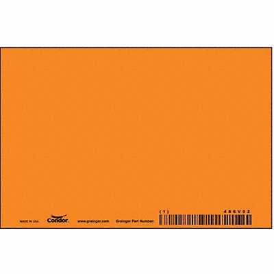 CONDOR 486V02 Safety Sign 4 in x 6 in Aluminum PK10