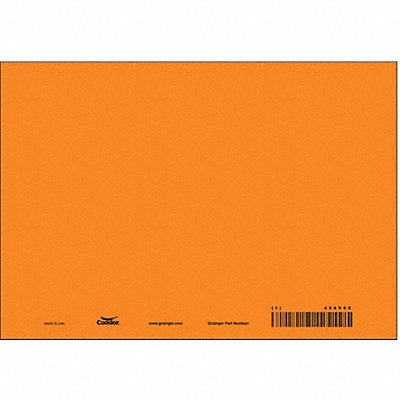 CONDOR 486V06 Safety Sign 7in x 10in Polyethylene PK10