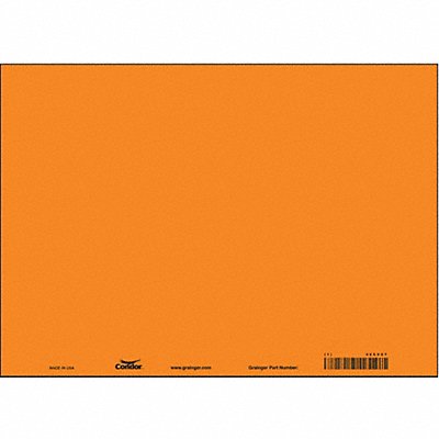 CONDOR 486V07 Safety Sign 10inx14 in Polyethylene PK10