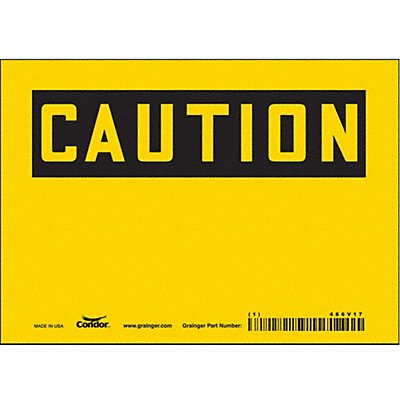 CONDOR 486V17 Safety Sign 5 inx7 in Vinyl