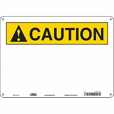 CONDOR 486V22 Safety Sign 10 inx14 in Aluminum
