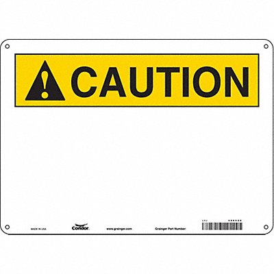 CONDOR 486V26 Safety Sign 10 inx14 in Polyethylene