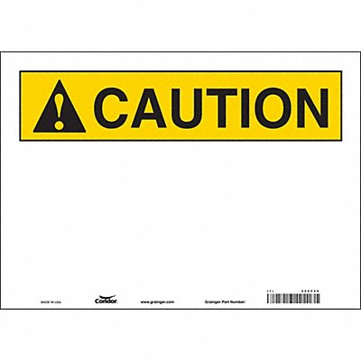 CONDOR 486V29 Safety Sign 10 in x 14 in Vinyl