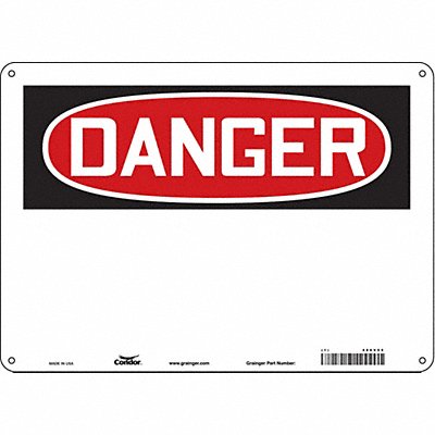 CONDOR 486V55 Safety Sign 10 inx14 in Polyethylene
