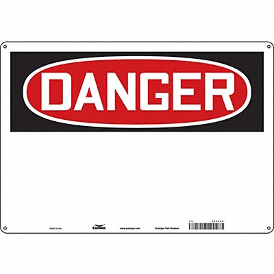 CONDOR 486V56 Safety Sign 14 inx20 in Polyethylene