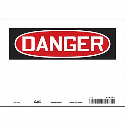 CONDOR 486V59 Safety Sign 7 inx10 in Vinyl