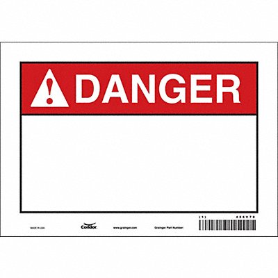 CONDOR 486V70 Safety Sign 7 inx10 in Vinyl