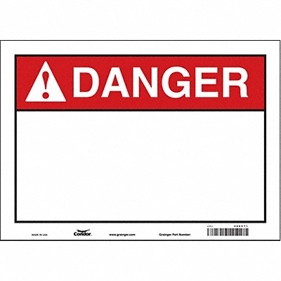 CONDOR 486V71 Safety Sign 10 inx14 in Vinyl