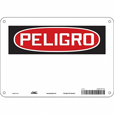 CONDOR 486V74 Safety Sign 7 inx10 in Polyethylene