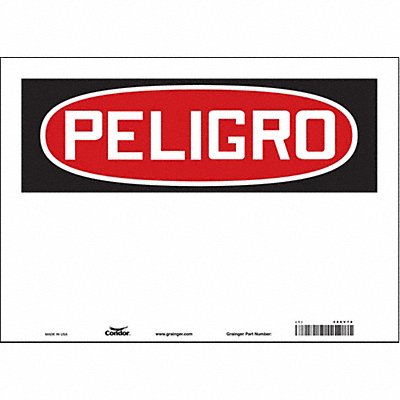 CONDOR 486V78 Safety Sign 10 in x 14 in Vinyl