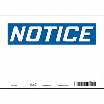 CONDOR 486V97 Safety Sign 7 inx10 in Vinyl