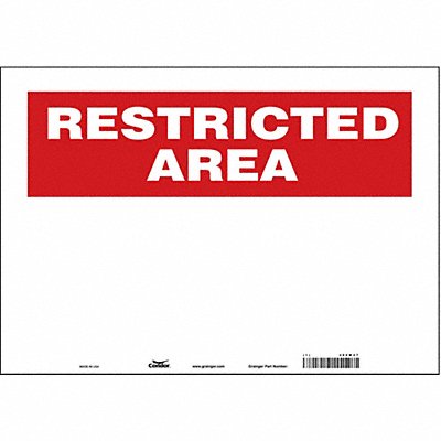 CONDOR 486W27 Safety Sign 14 inx20 in Vinyl