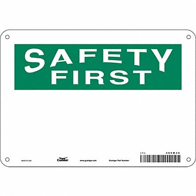 CONDOR 486W39 Safety Sign 7 inx10 in Polyethylene
