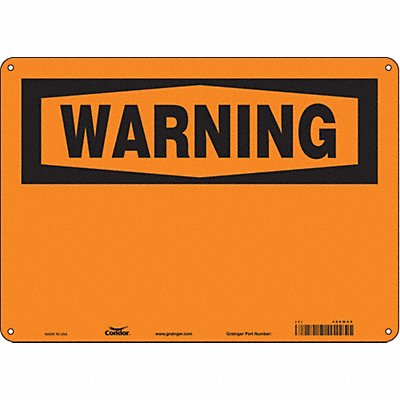 CONDOR 486W65 Safety Sign 10 inx14 in Aluminum