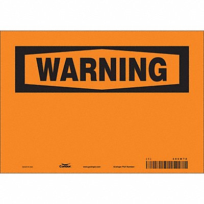 CONDOR 486W70 Safety Sign 7 inx10 in Vinyl