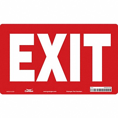 CONDOR 486X40 Safety Sign 7.375in x 12in Aluminum