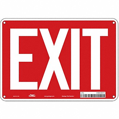 CONDOR 486X41 Safety Sign 7 in x 10 in Polyethylene
