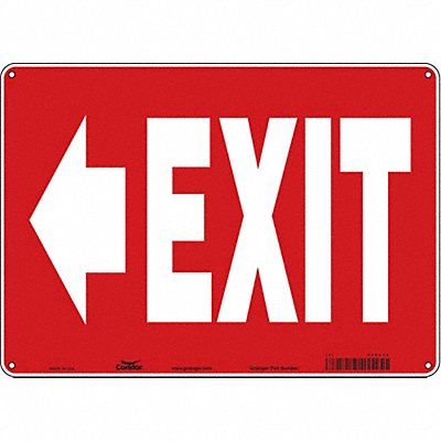 CONDOR 486X46 Safety Sign 10 in x 14 in Aluminum