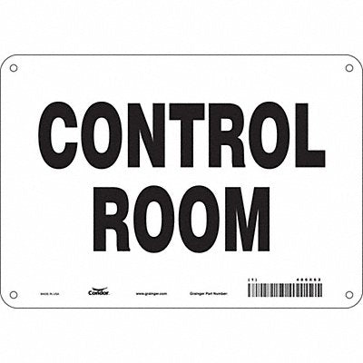 CONDOR 486X62 Safety Sign 7 in x 10 in Aluminum