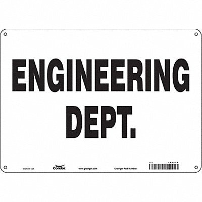 CONDOR 486X70 Safety Sign 10 in x 14 in Aluminum