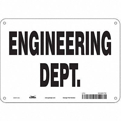 CONDOR 486X72 Safety Sign 7 in x 10 in Polyethylene