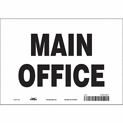 CONDOR 486X87 Safety Sign 7 in x 10 in Vinyl
