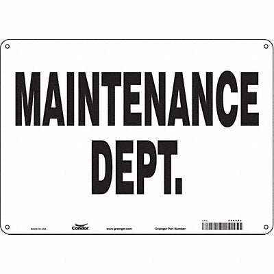 CONDOR 486X93 K1752 Safety Sign 10 in x 14 in Polyethylene