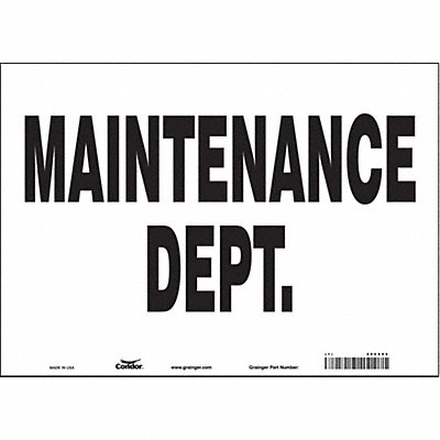 CONDOR 486X95 K1752 Safety Sign 10 in x 14 in Vinyl