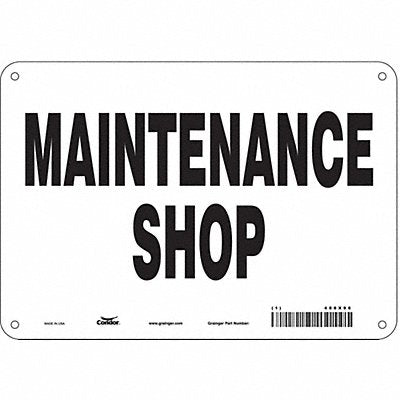 CONDOR 486X96 Safety Sign 7 in x 10 in Aluminum