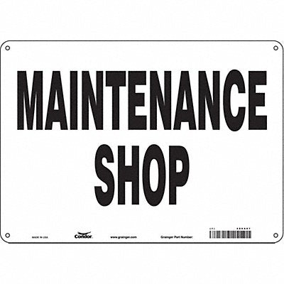 CONDOR 486X97 Safety Sign 10 in x 14 in Aluminum