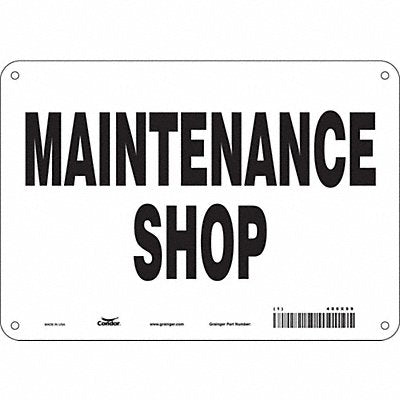 CONDOR 486X99 Safety Sign 7 in x 10 in Polyethylene