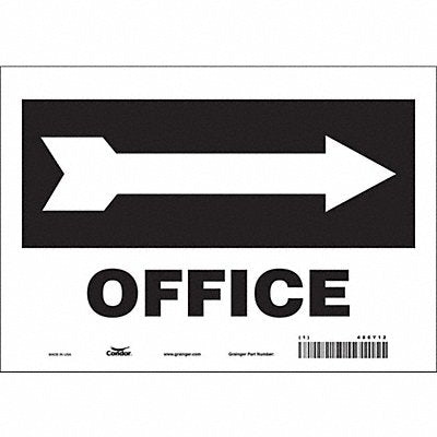 CONDOR 486Y12 K1758 Safety Sign 7 in x 10 in Vinyl