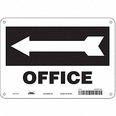 CONDOR 486Y18 Safety Sign 7 in x 10 in Aluminum