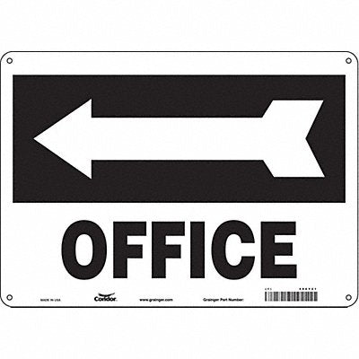 CONDOR 486Y21 Safety Sign 10 in x 14 in Polyethylene