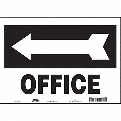 CONDOR 486Y22 Safety Sign 7 in x 10 in Vinyl