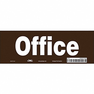 CONDOR 486Y26 Safety Sign 3 1/2 in x 10 in Vinyl