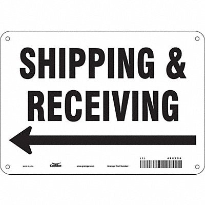 CONDOR 486Y56 Safety Sign 7 in x 10 in Aluminum