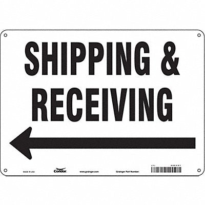 CONDOR 486Y57 Safety Sign 10 inx14 in Aluminum