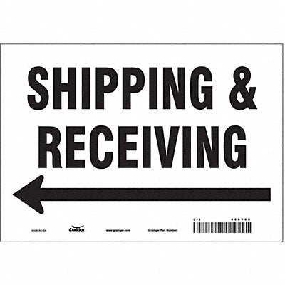 CONDOR 486Y60 Safety Sign 7 inx10 in Vinyl