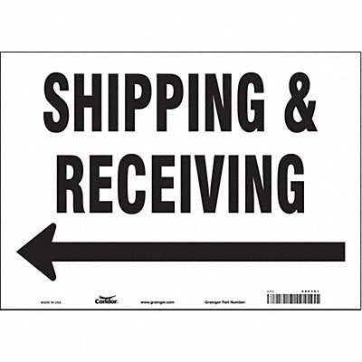 CONDOR 486Y61 Safety Sign 10 inx14 in Vinyl