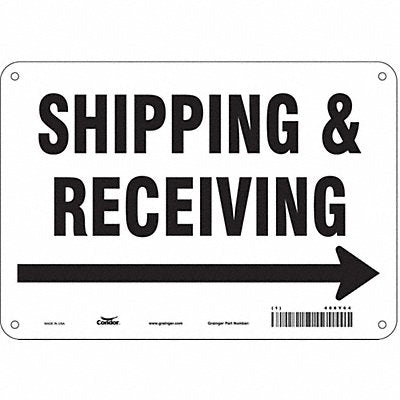 CONDOR 486Y64 K1778 Safety Sign 7 inx10 in Polyethylene