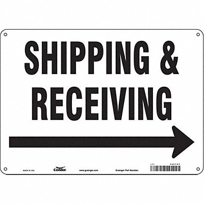 CONDOR 486Y65 K1778 Safety Sign 10 inx14 in Polyethylene