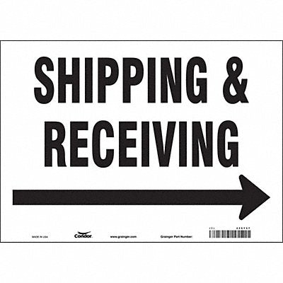 CONDOR 486Y67 K1778 Safety Sign 10 inx14 in Vinyl