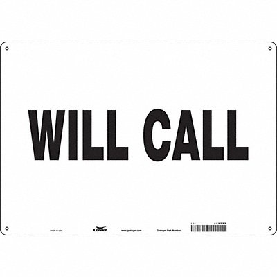 CONDOR 486Y99 K1874 Safety Sign 14 in x 20 in Polyethylene
