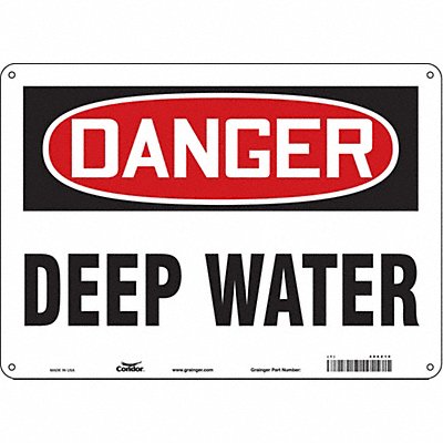 CONDOR 486Z10 Safety Sign 10 in x 14 in Polyethylene